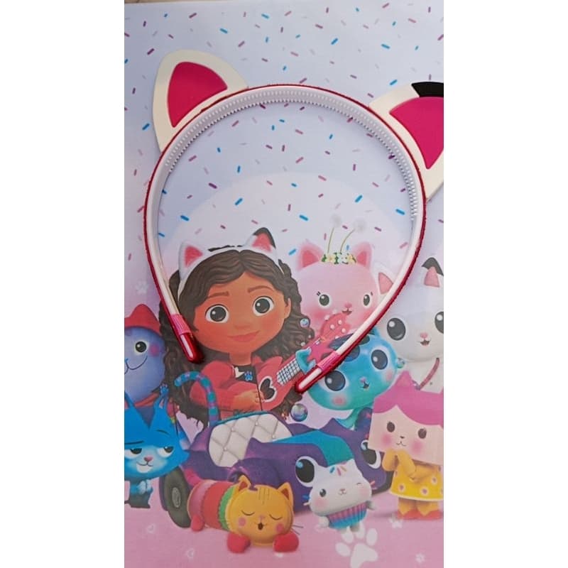 Tiara Gabby Casa Mágica, Tiara Orelhinha de Gato Infantil, Fantasia Gabby Menina, Acessório Gabby