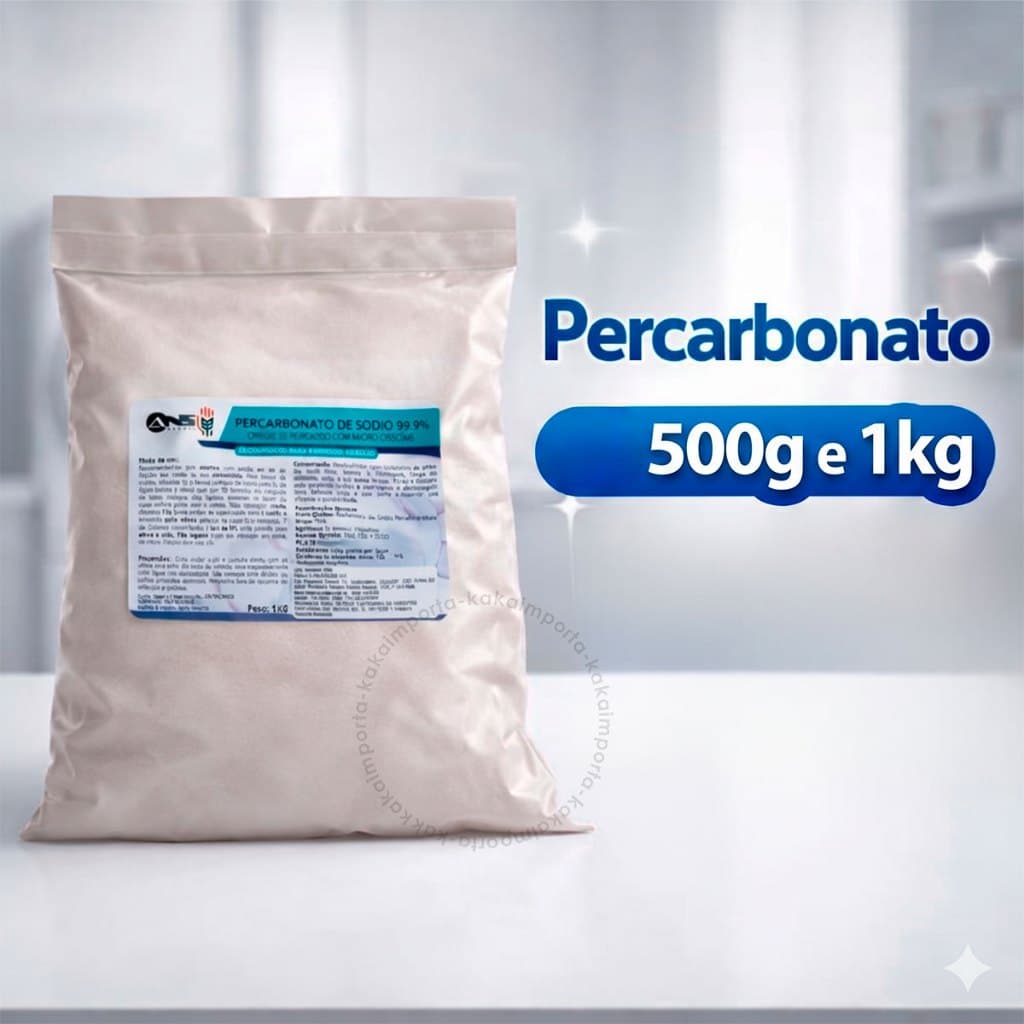 Percabonato de Sódio 100% Puro Limpeza Profunda e Clareador de Roupas Tira Manchas Limpeza em Geral 500g 1kg