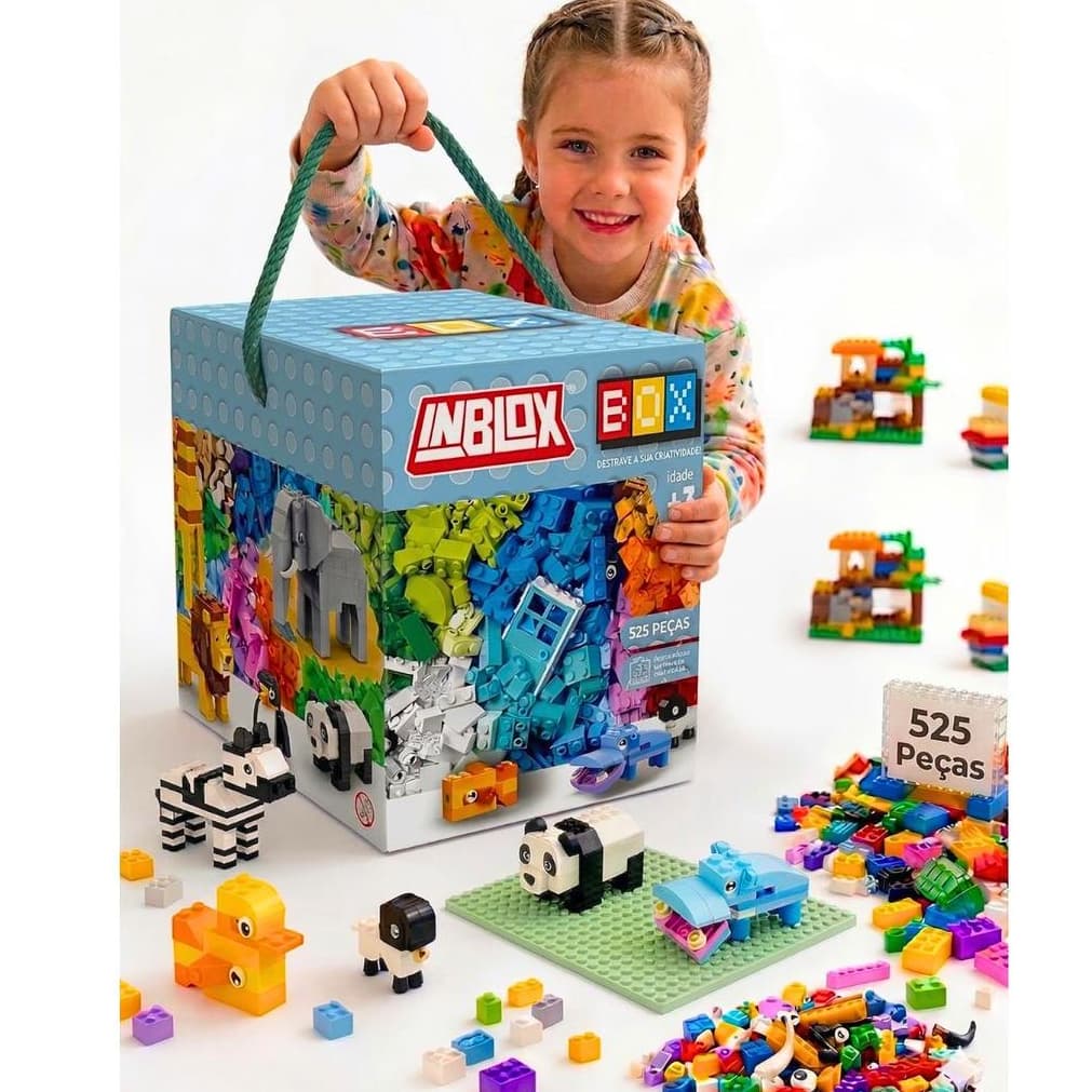 Bloco De Montar Inblox Placa Compatível Kit Carros Animais Caixa Kit Educativo Brinquedo Educativo Infantil