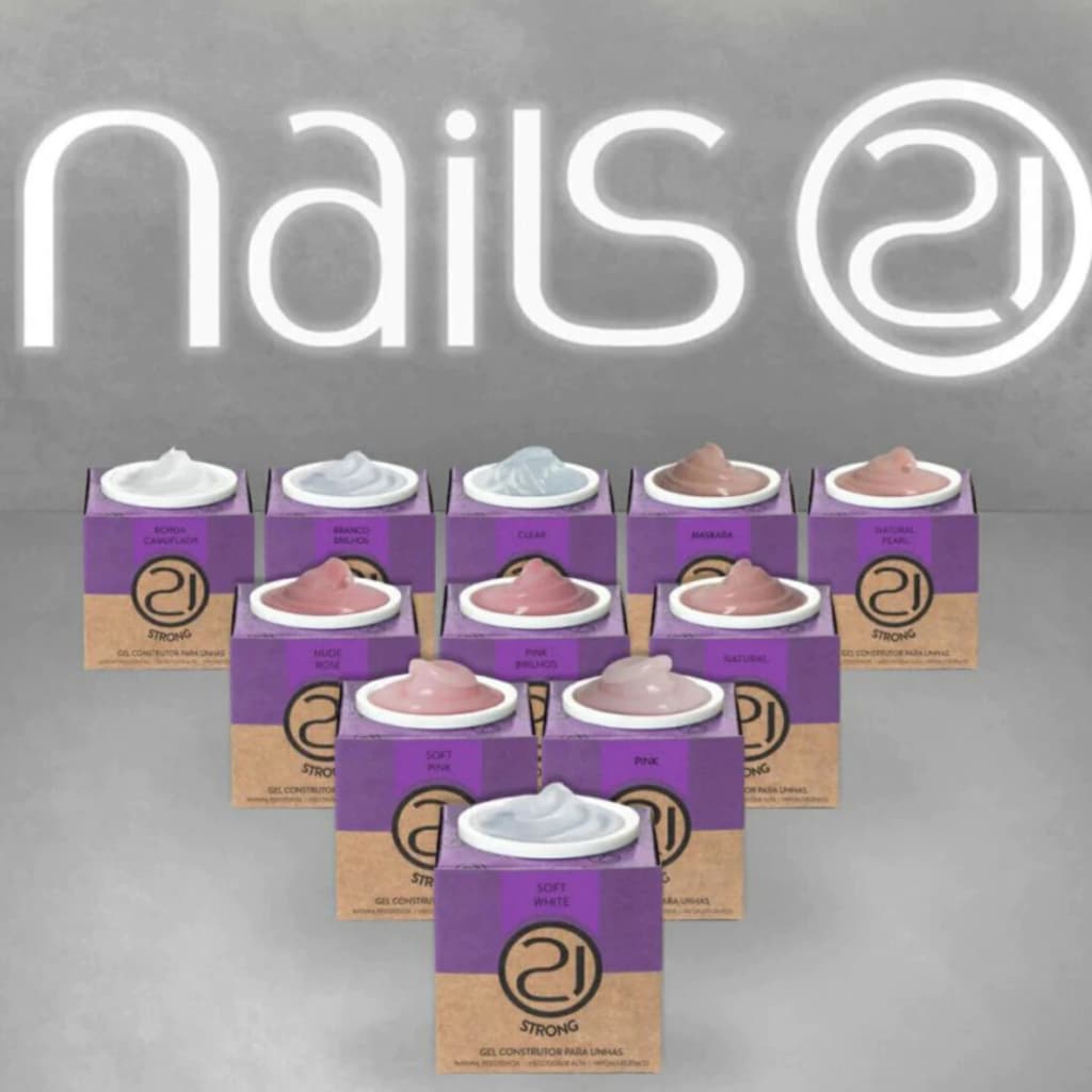 NAILS 21 STRONG GEL CONSTRUTOR MOLDE F1 CONTROL PROFISSIONAL