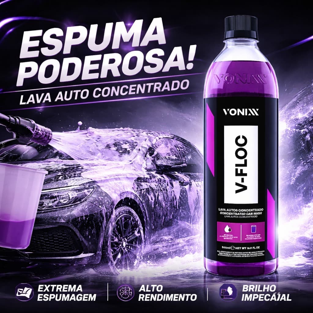 V-Floc Shampoo Automotivo 500ml Limpeza Segura
