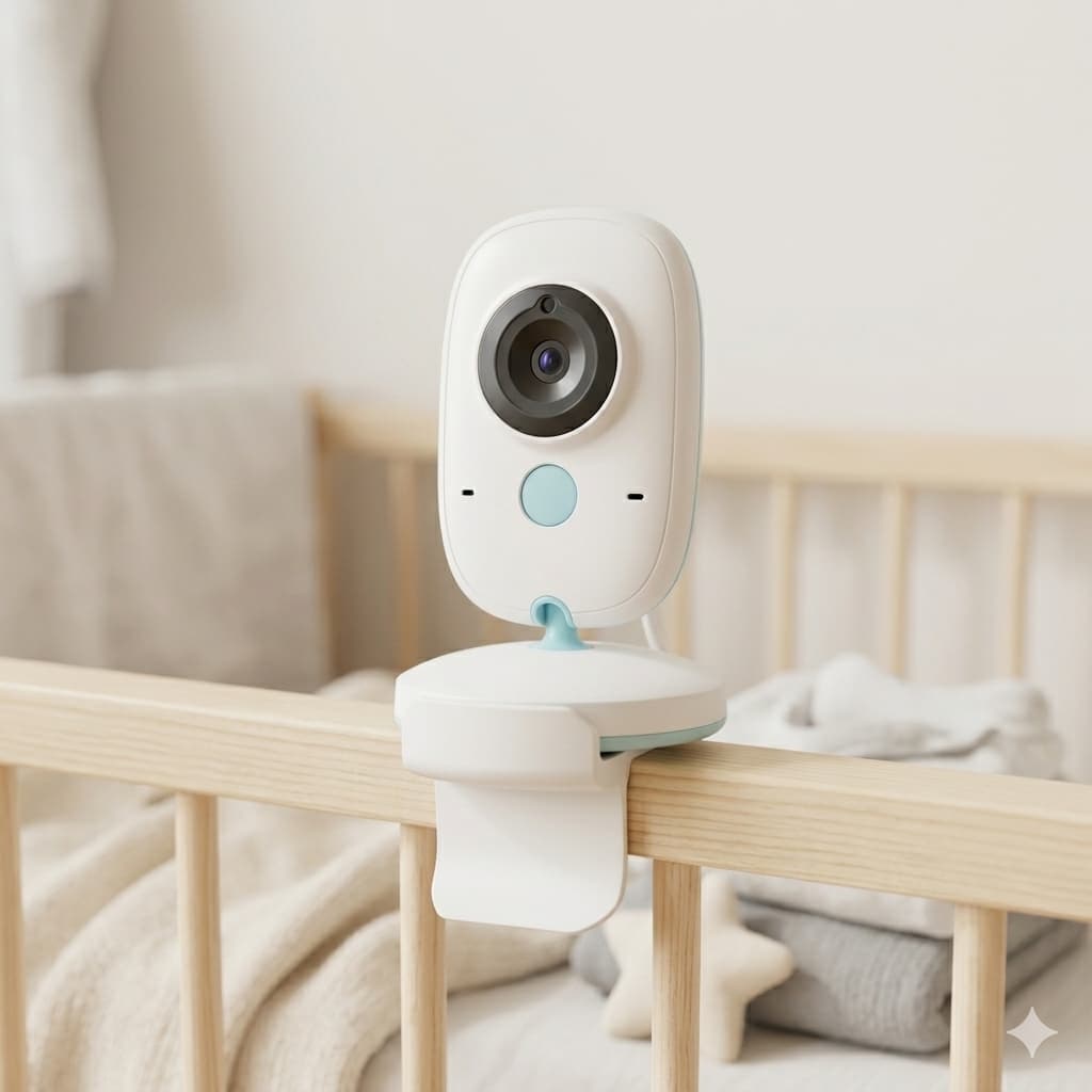Suporte para Babá Eletrônica Universal Ajustável para Berço Seguro, Prático e Fácil de Instalar