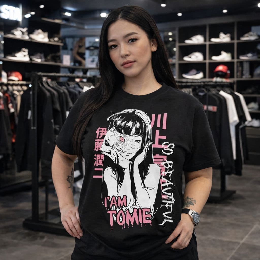 Camiseta Tomie Horror Japonês 100% Algodão Estampa Full Envio Imediato Casual Street Unissex
