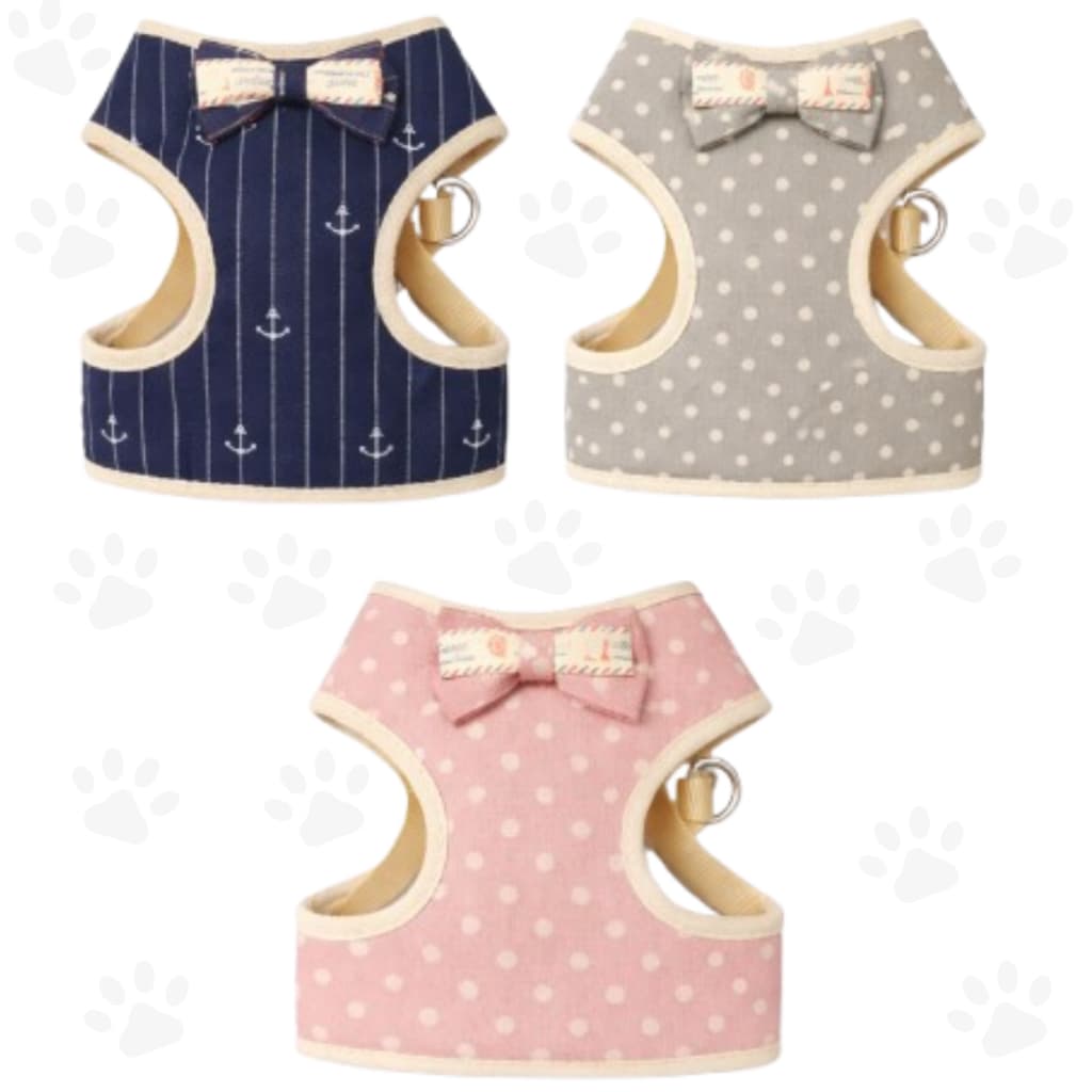 KIT 2 Guia Peitoral P = 25 CM X 15 CM  Pet para Gatos e Cachorros Estampado Leve Seguro