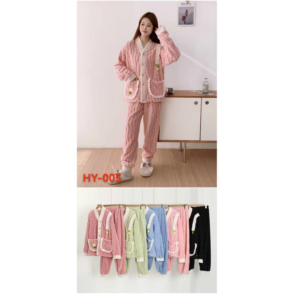 Pijama Feminino Fleece Longo Peludinho Ted Quentinho Inverno Fechado Presentes