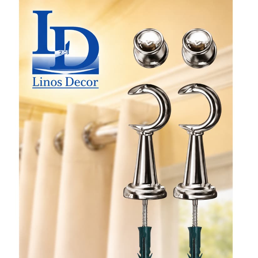 Kit  Suportes com ponteiras 28mm cromado ( só suporte)