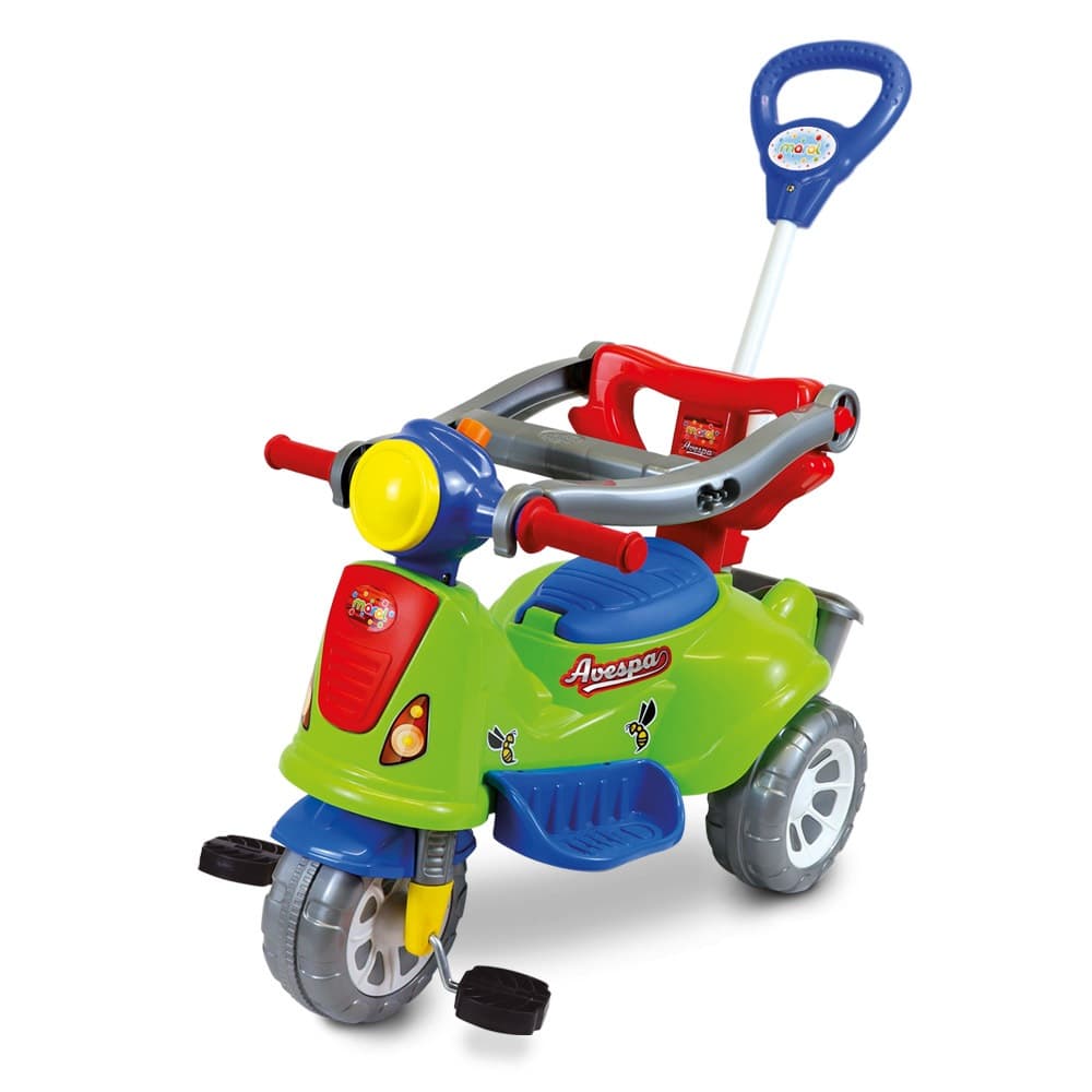 Triciclo Infantil Maral Avespa Extreme Passeio com Haste e Pedal e com Anel De Proteção