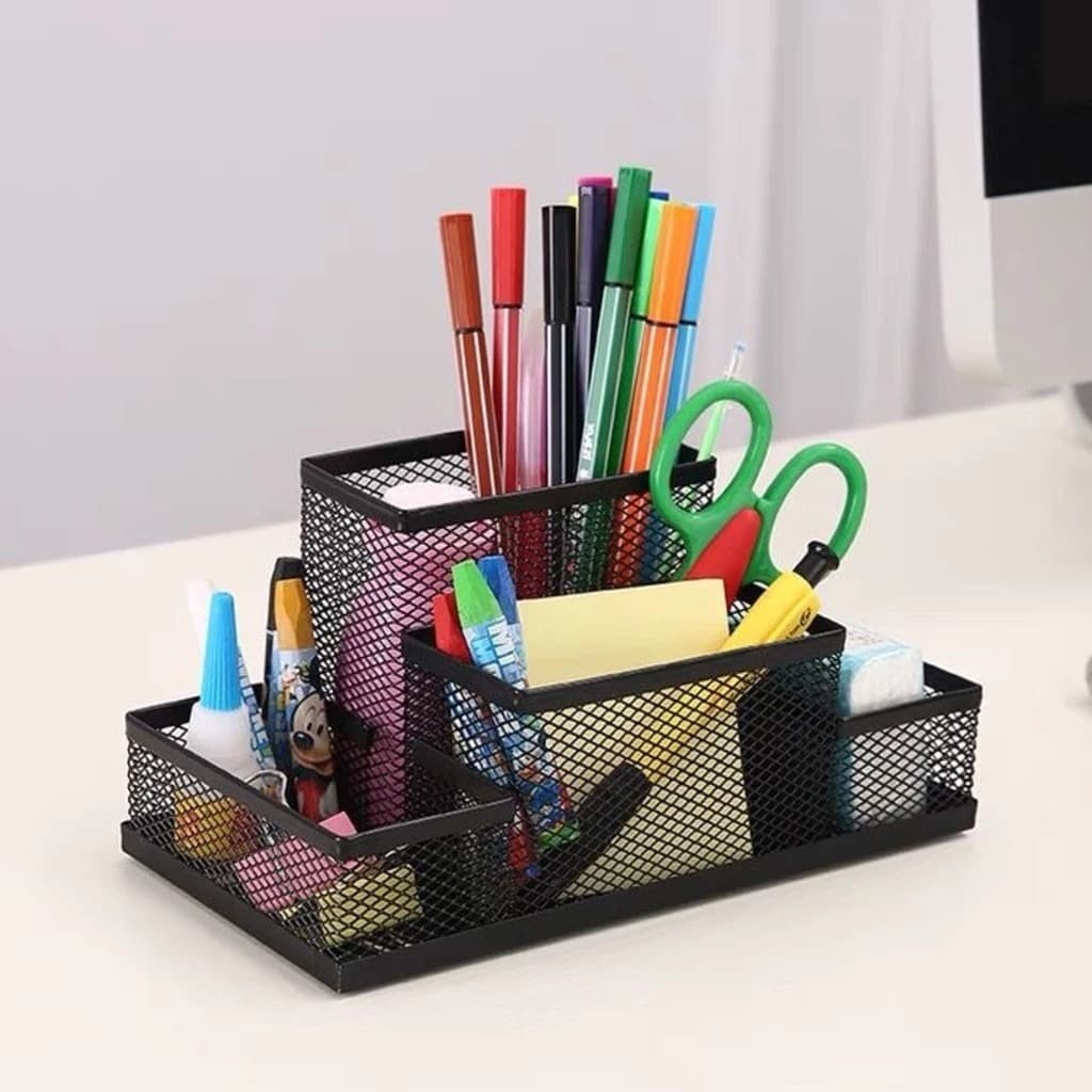 Organizador | Porta Caneta | Treco | Porta Lápis | Organizador de Mesa | Escritório  Office 4 Divisórias