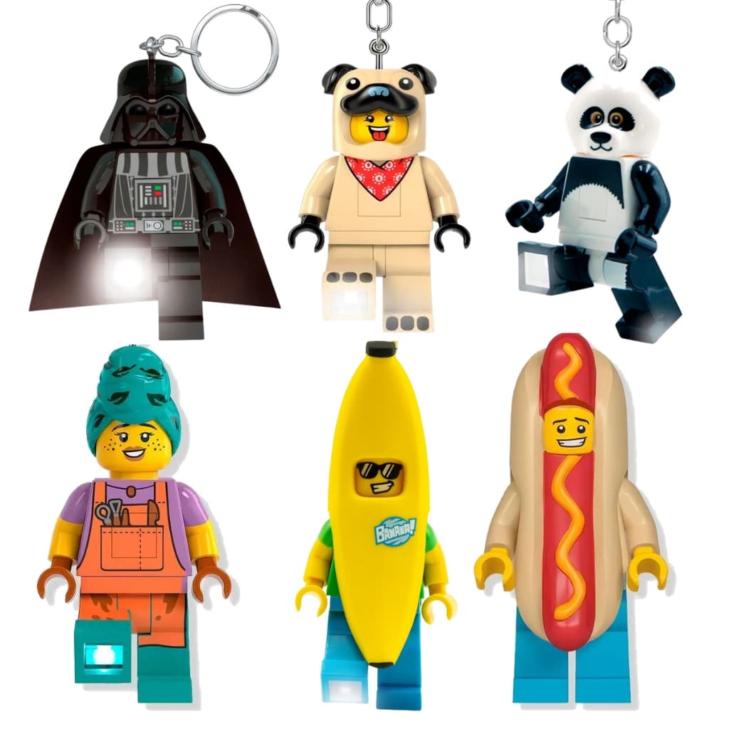 Chaveiro Lego com Lanterna Lego - 1 Unidade - Escolha o Modelo