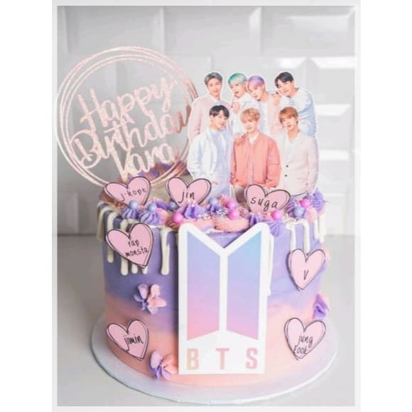 Topo de bolo, topper, BTS, banda BTS