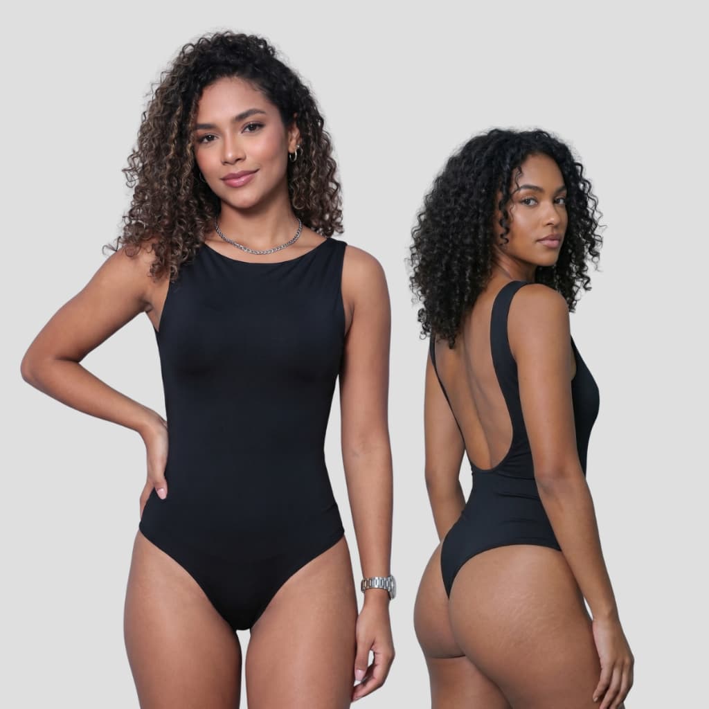 Body Feminino Costa Nua Suplex Premium Alça Grossa Forrado Caimento Perfeito Moda Atual Elegante