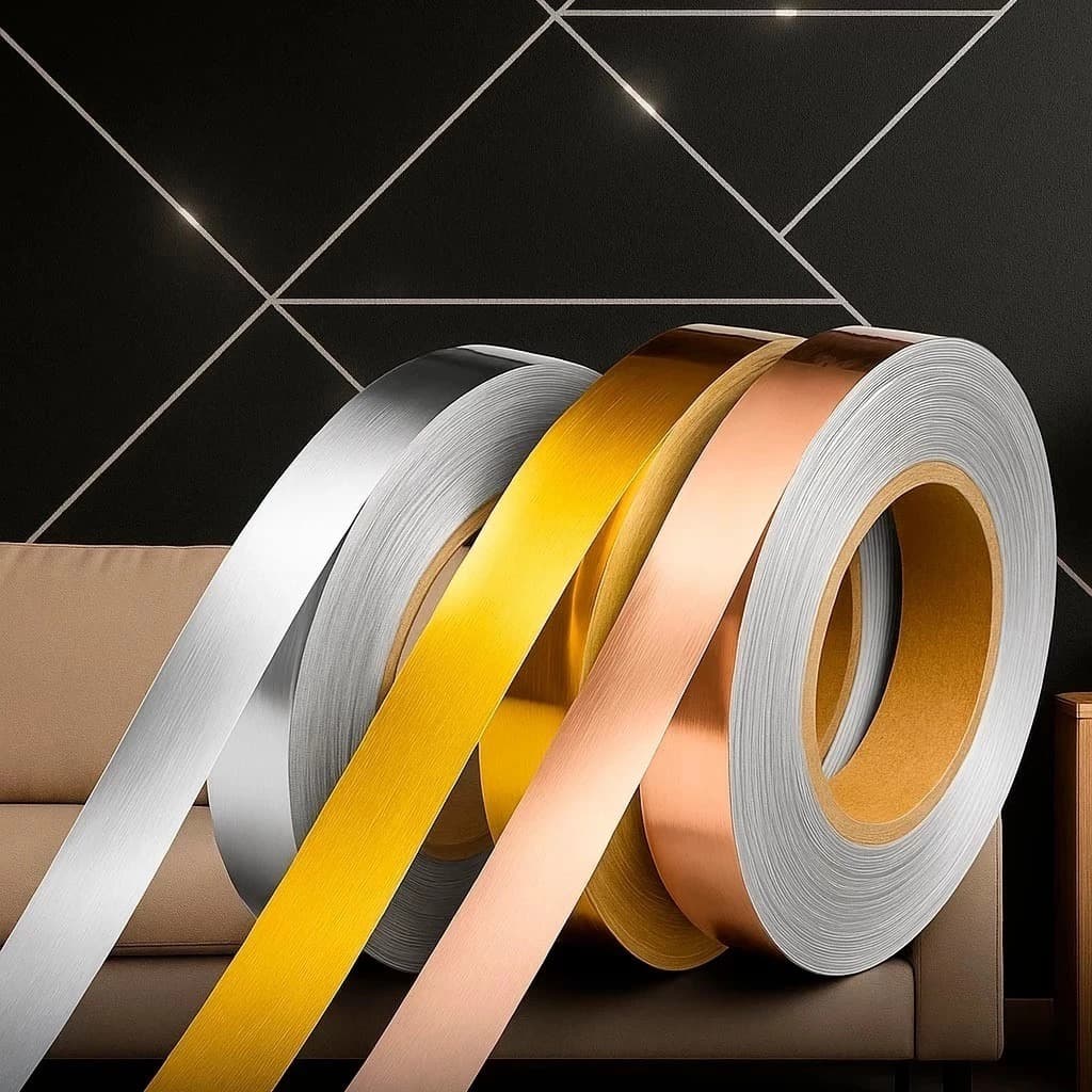 50m Fita Adesiva Decorativa Metalizada Premium 2cmx50m Impermeável Lavável
