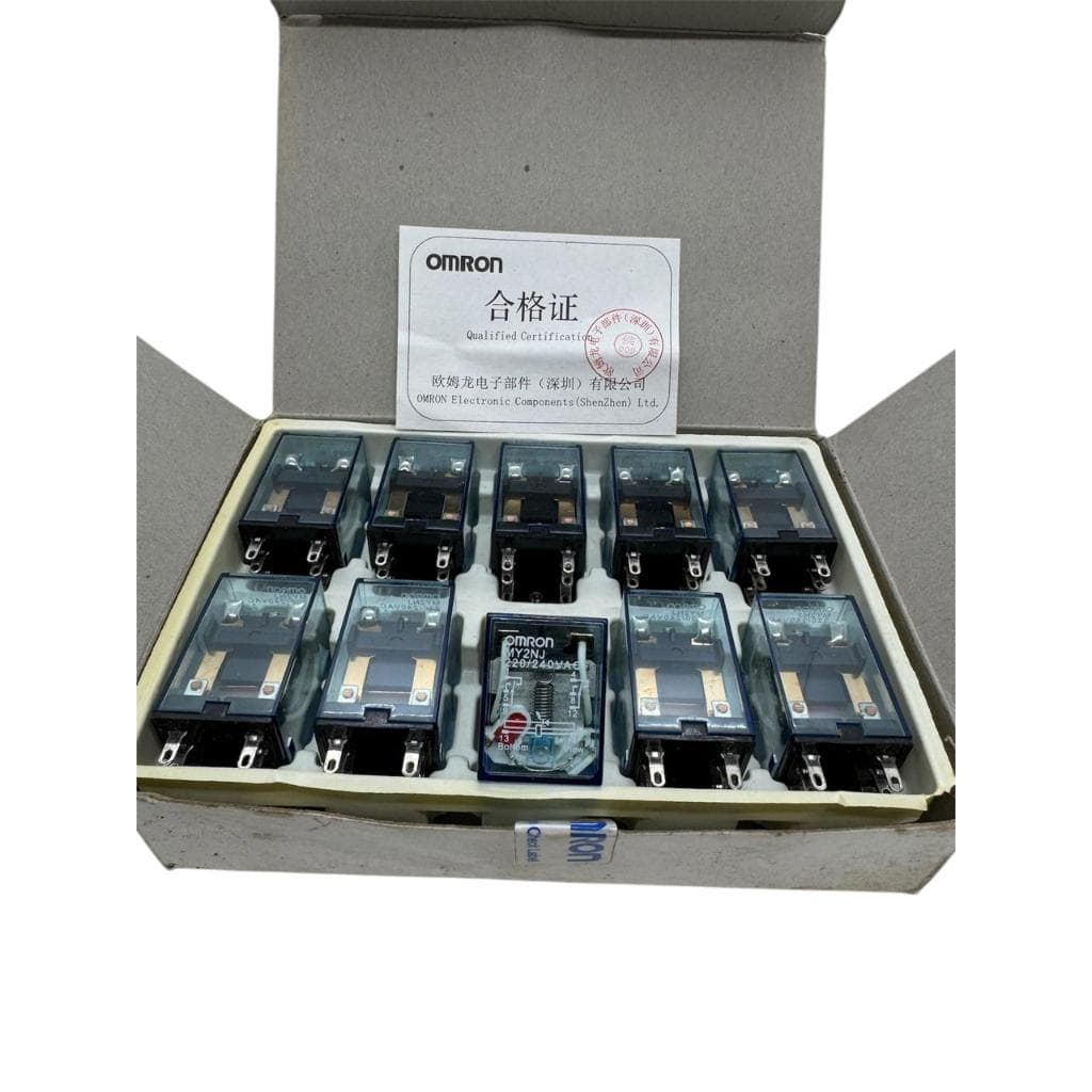 10x Rele Industrial Omron My2nj 220v 250vac - Caixa com 10 unidades