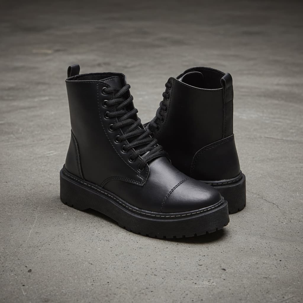 Bota Feminina Coturno Tratorado Plataforma Moda Conforto