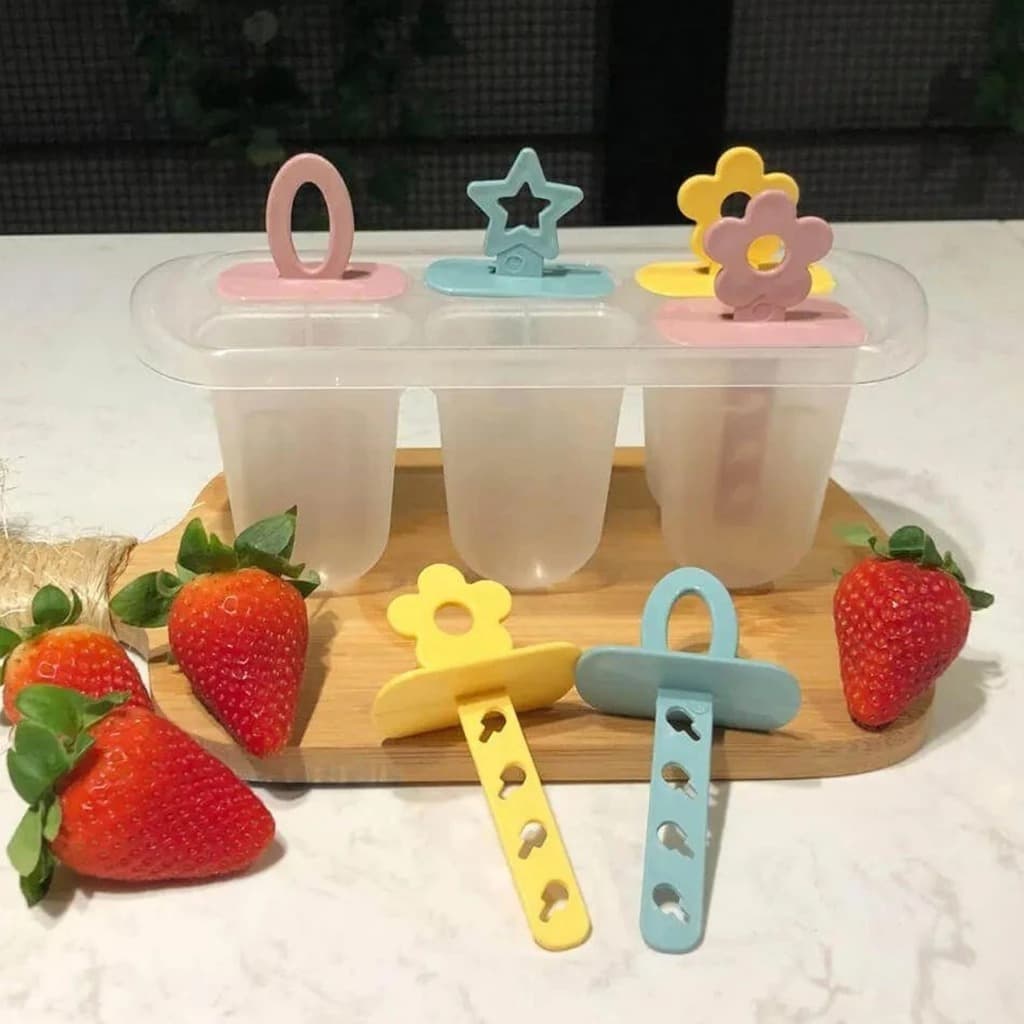Forma para Picolé Plástico - Palitos Coloridos e Fácil de Limpar,  Sanremo