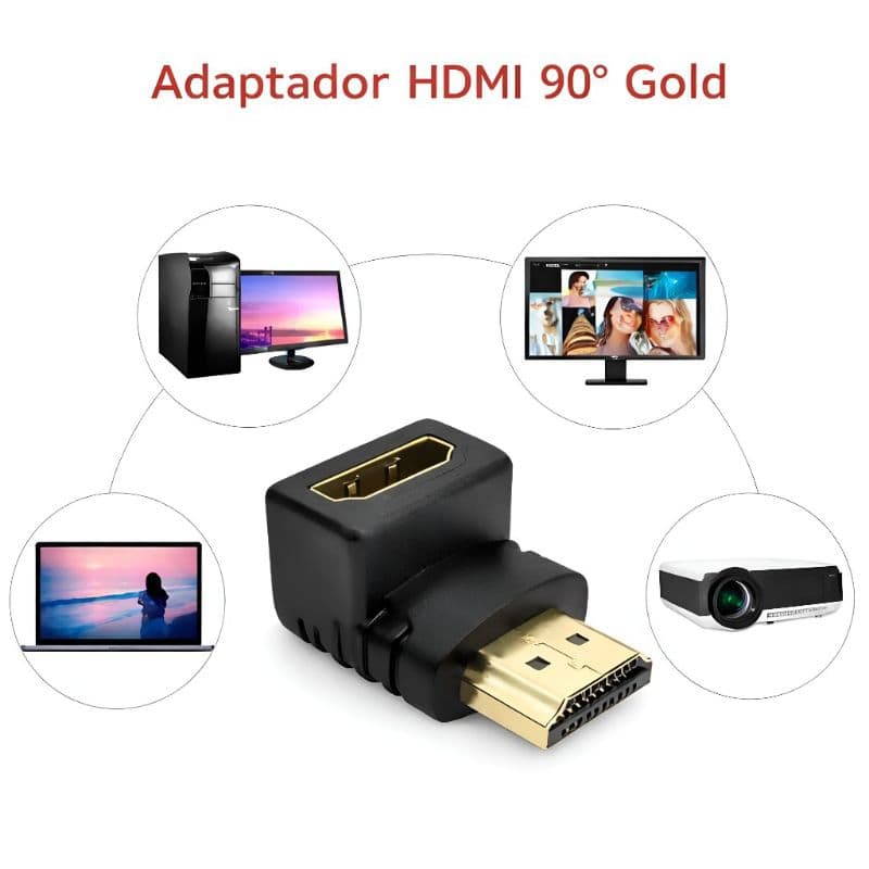 Conector HDMI Macho para HDMI Fêmea Resolução Suportada3840×2160