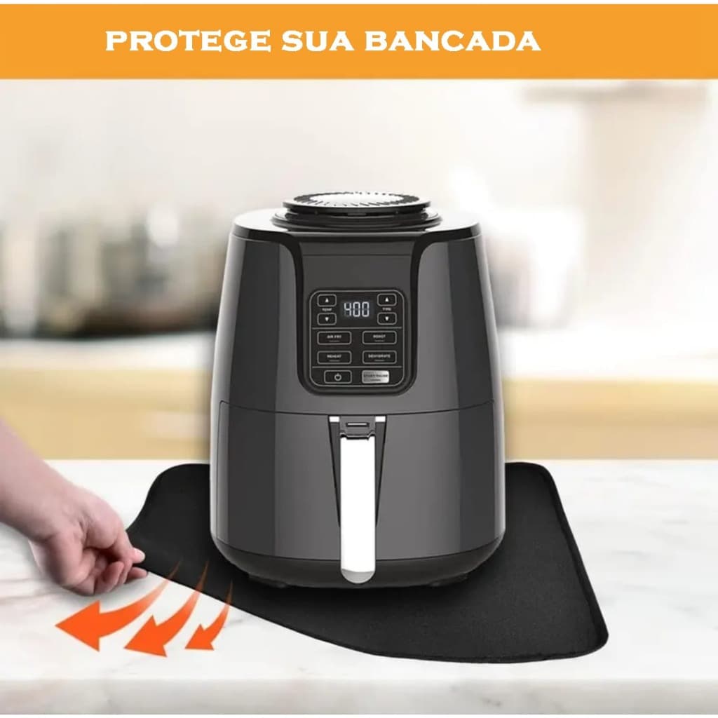 Tapete Protetor de Bancada Cozinha Air Fryer Cafeteira Sanduicheira Batedeira Forno 1 Peça
