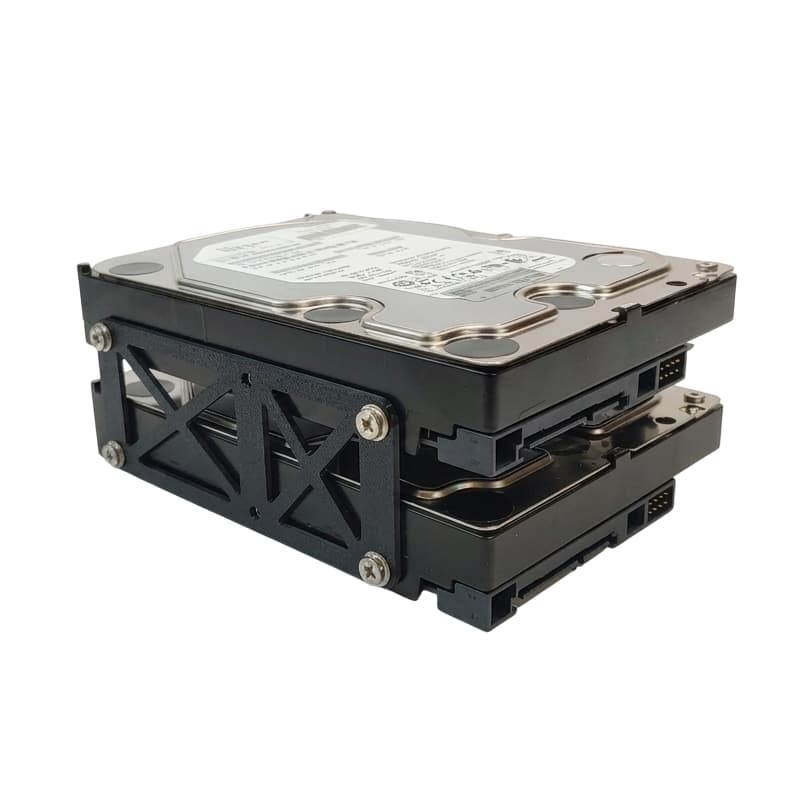 Suporte Rack Vertical até 2 HDs ou SSDs 3.5 Caddy pc computador preto ou branco
