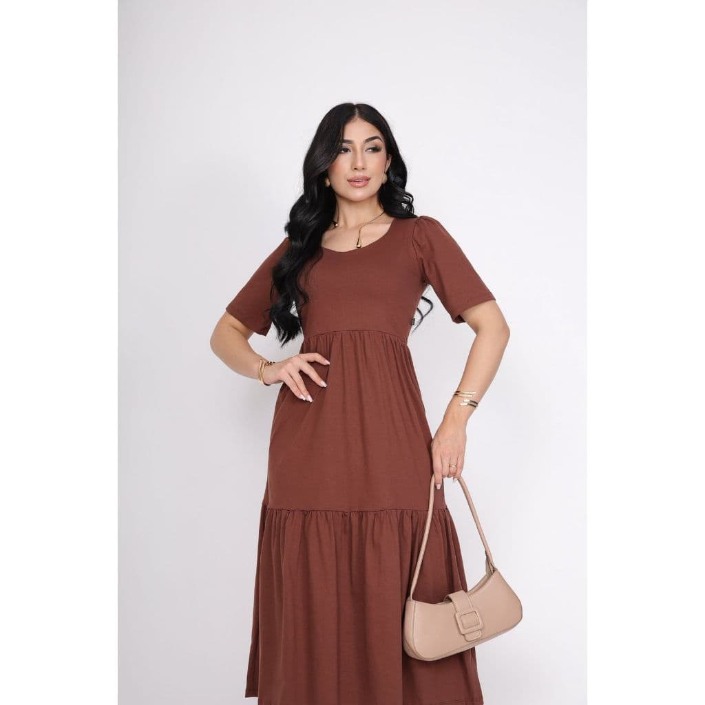 Vestido Midi Feminino Elegante Não Marca Confortável Premium Leve Envio Rápido Top Luxo