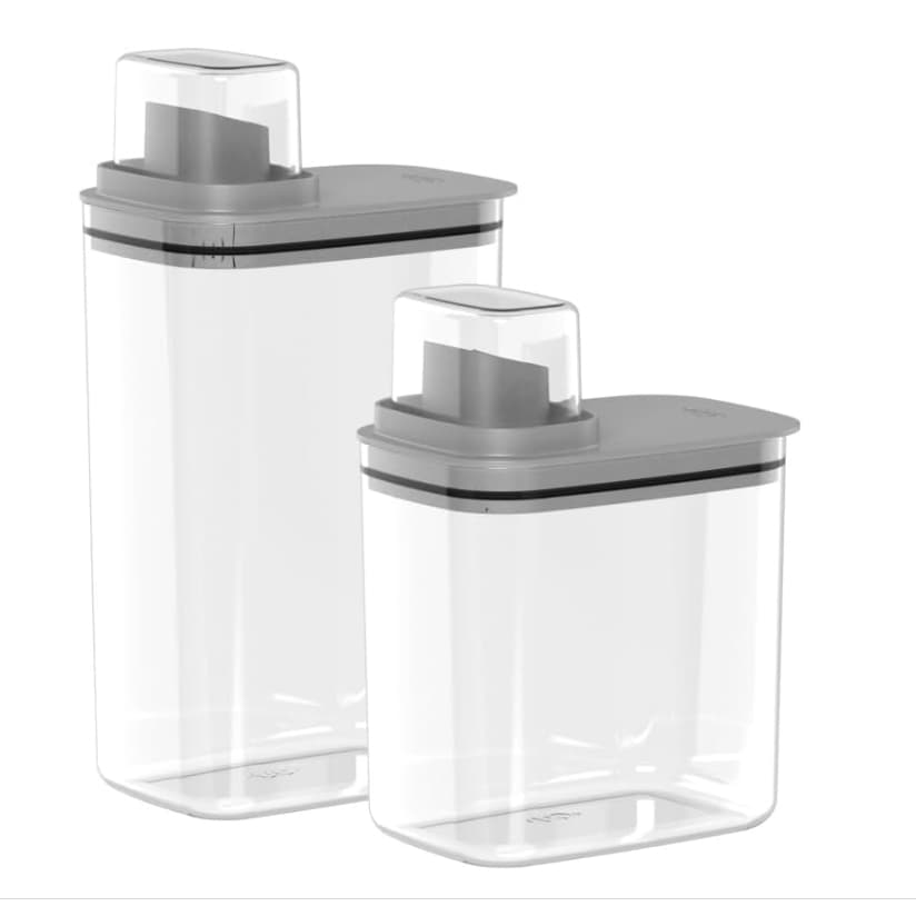 Dispenser 1,5 L e 2,3 L Flow Transparente Organizador de Lavanderia Amaciante Sabão OU