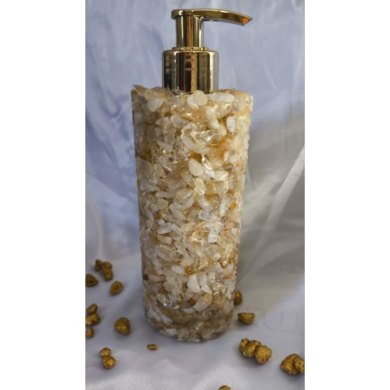 Dispenser para sabonete líquido em pedra citrino 200ml