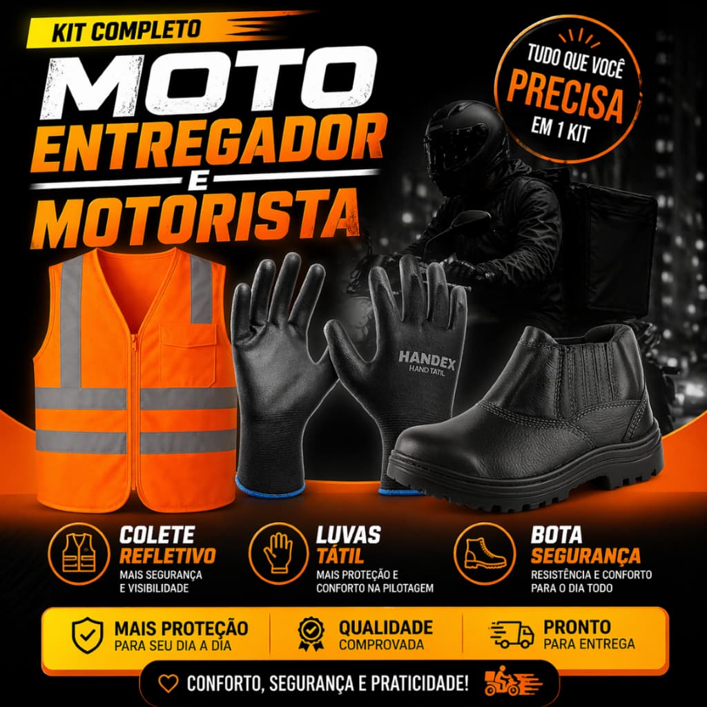 Kit EPI para Entregador e Motorista