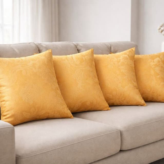 Kit Com 4 Capas de Almofada Jacquard 45cm x 45cm Modernas Elegantes Para Sofá Sala