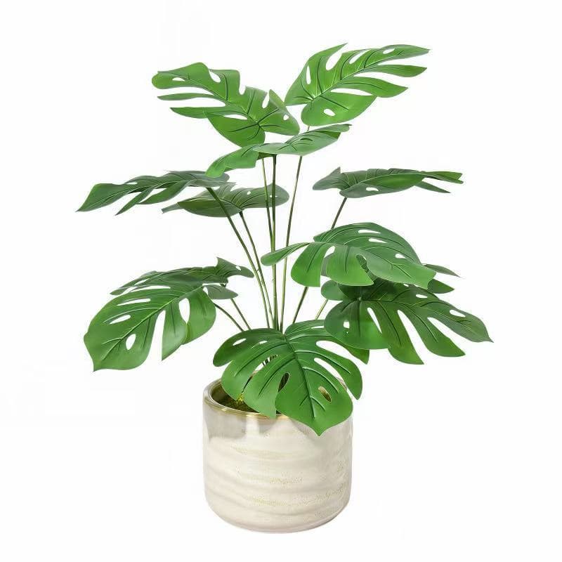Planta Artificial Mini Costela de Adao Realista Planta Pequena Decoracao Mesa Sala Quarto Sem Vaso