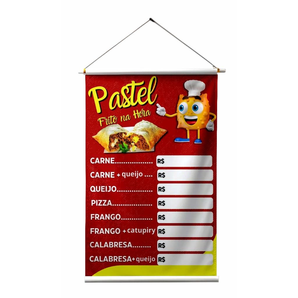 BANNER COMERCIAL - PASTEL FRITO NA HORA RECHEIOS