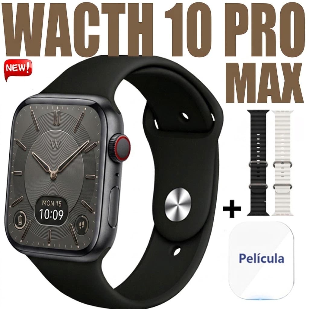Relógio 10 Smart Watch 10 PROMAX Men Bluetooth Chamada De Temperatura Corporal AMOLED