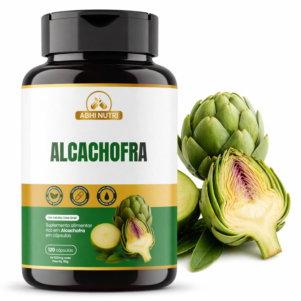 Alcachofra - 120 Cápsulas de 500 mg - 100% natural