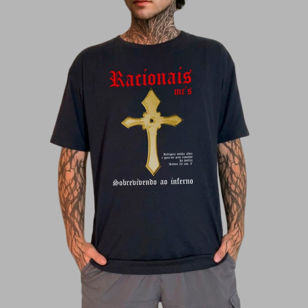 Camiseta Estampada Grupo Musical Racionais MC's -Camisa 100% Algodão Unissex Macia Qualidade Premium