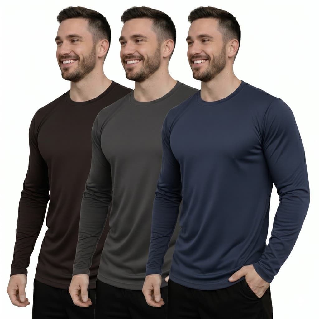 Camiseta Masculina Manga Longa Casual Treino Academia Poliester Premium Confortável Segunda Pele