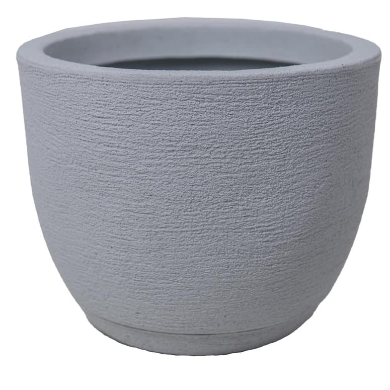 Vaso polietileno para plantas bojo escovado P com prato