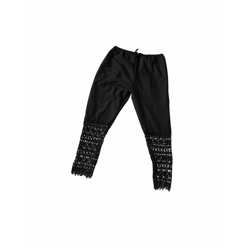 Umbanda Candomblé Calça Barrado Guipir PRETO - P ao GG