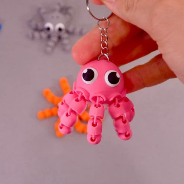 Chaveiro Mini Polvo Flexível