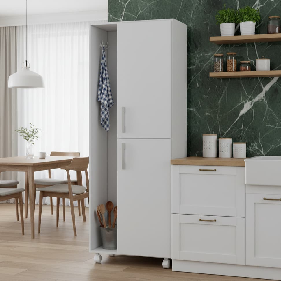 Armário Multiuso Treviso com 2 Portas e Porta Vassouras
