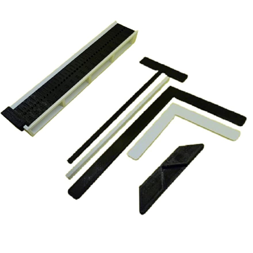 Kit Para Encadernação Com Berço Gabarito E Réguas A5 Black White