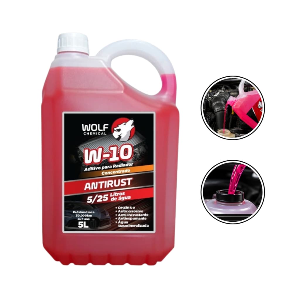 Aditivo Automotivo Radiadores Arrefecimento 5L Concentrado Rosa Fluido Automotivo Arrefecimento