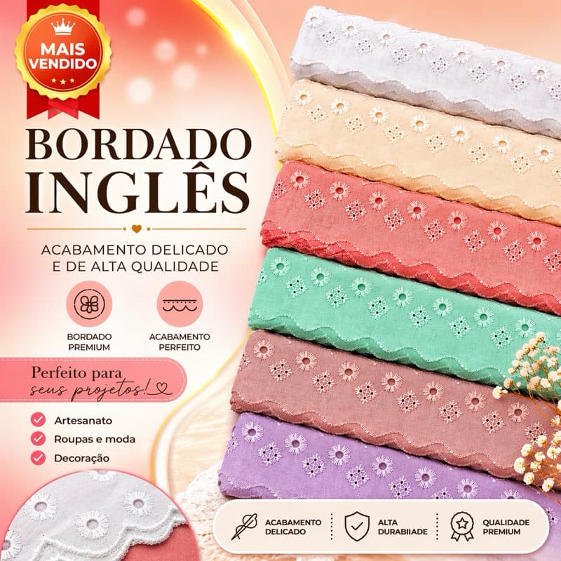 Bordado Inglês CTB 134 5cm c/13.7 Metros