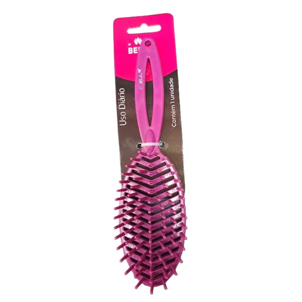 Escova de Cabelo  Rígida em plastico 1unidade ( cores variadas )