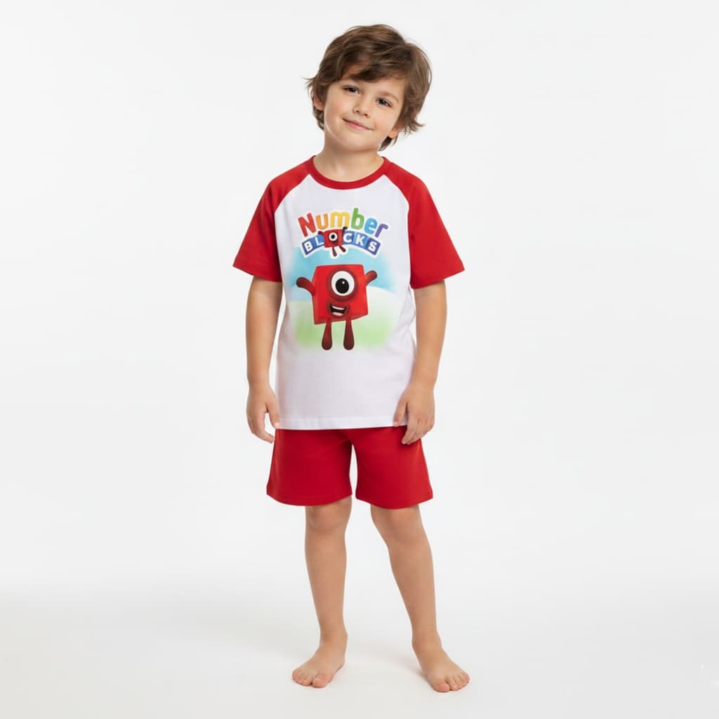 Pijama Infantil Numberblocks Unissex Number Blocks 1 2 3 4 5 6