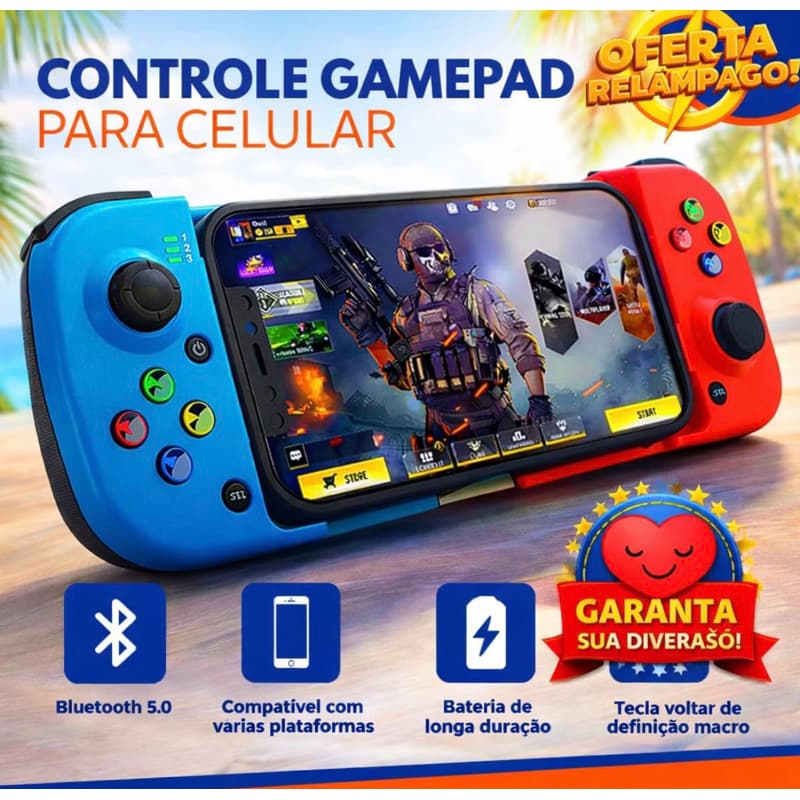 Controle Gamepad Bluetooth 5.3 Sem Delay joystick Retro Game Sem Fio Recarregável Android/iOS/PC