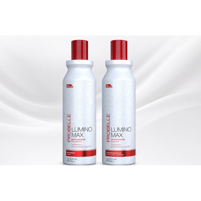 KIT SHAMPOO + CONDICIONADOR REGENERADOR/ DENSIFICADOR 400m LUMINO MAX PROBELLE