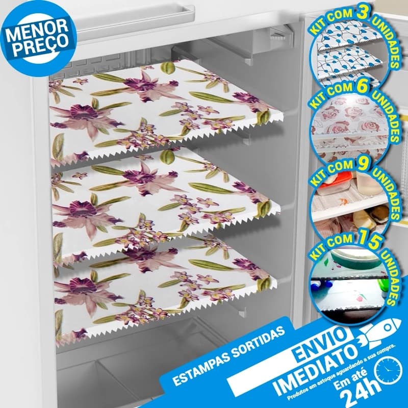 Jogo de Toalhas de Geladeira em PE - Estampas Sortidas