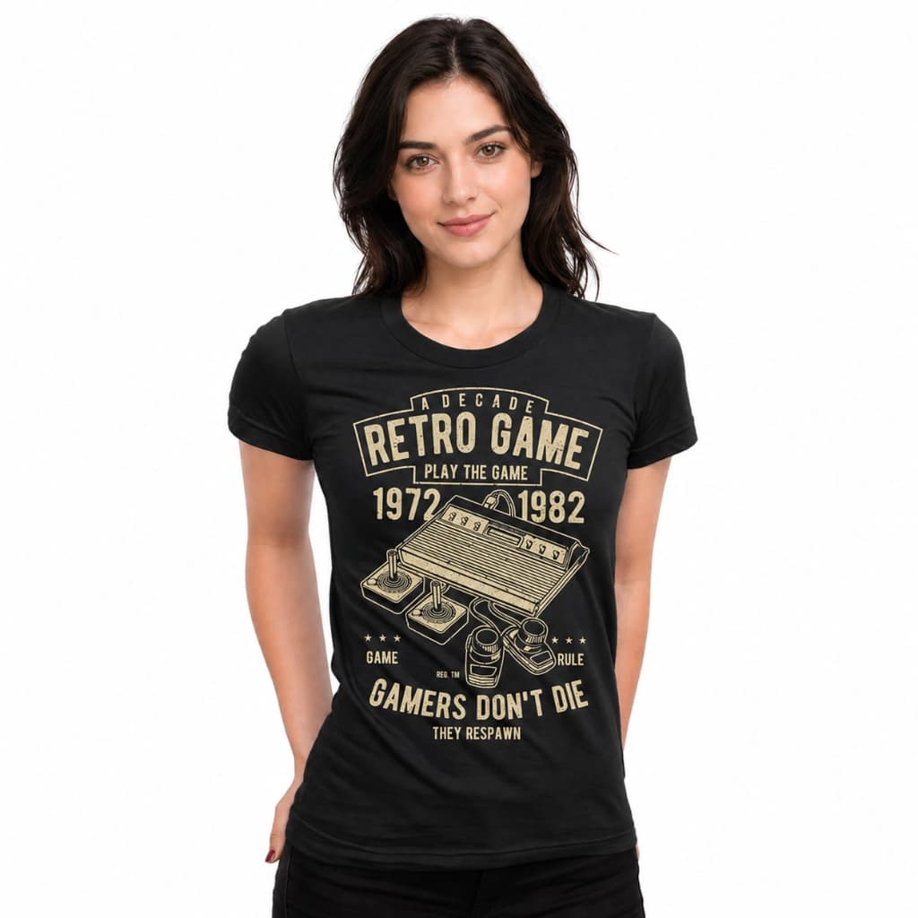 Camiseta Feminina Babylook Gamer Retro Jogos Nerd Geek