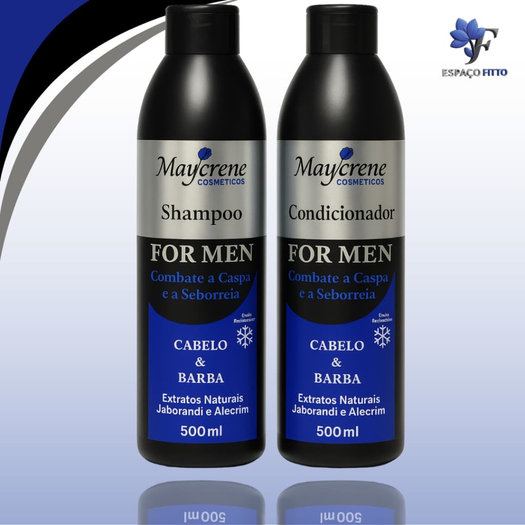 Kit For Men Cabelo E Barba Homens ( Shampoo + Condicionador Maycrene)