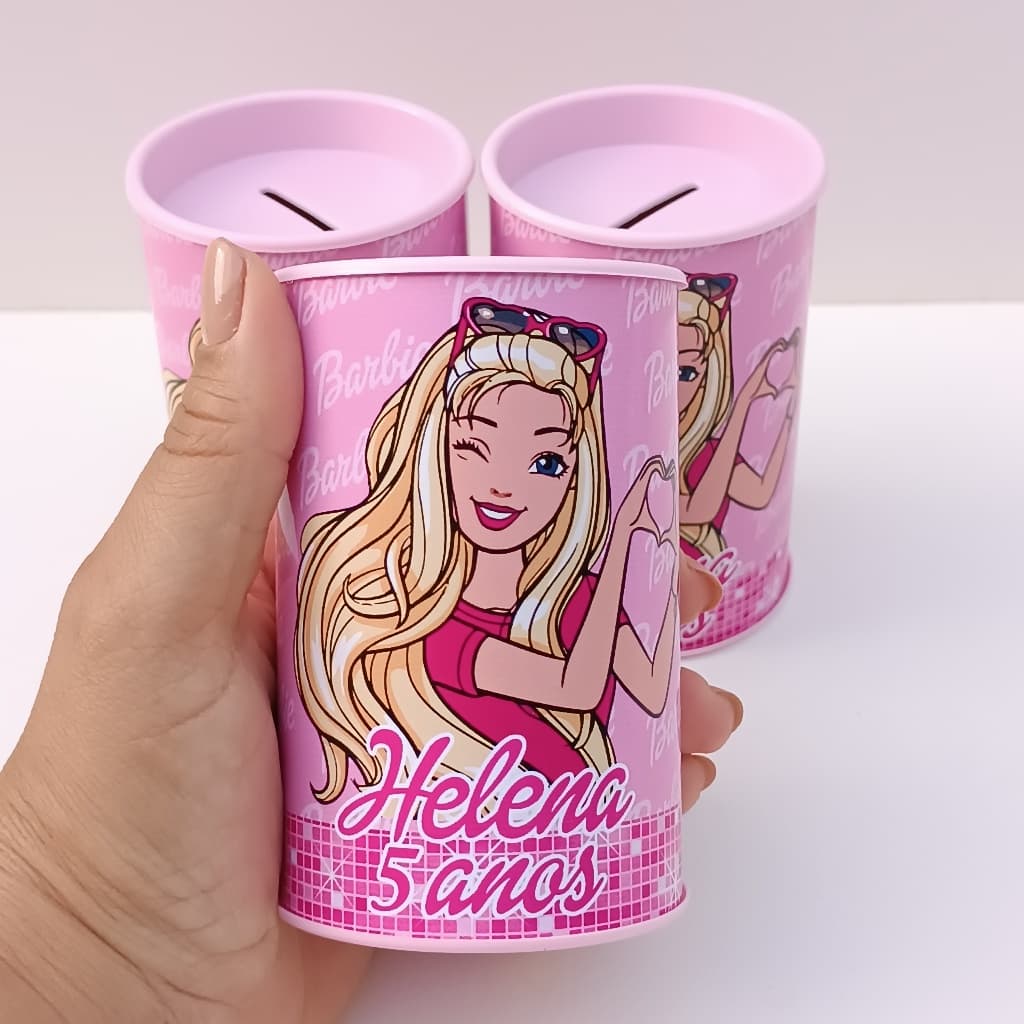 Cofrinhos Personalizados Barbie l Cofres Personalizados l Aniversário l Festa Infantil