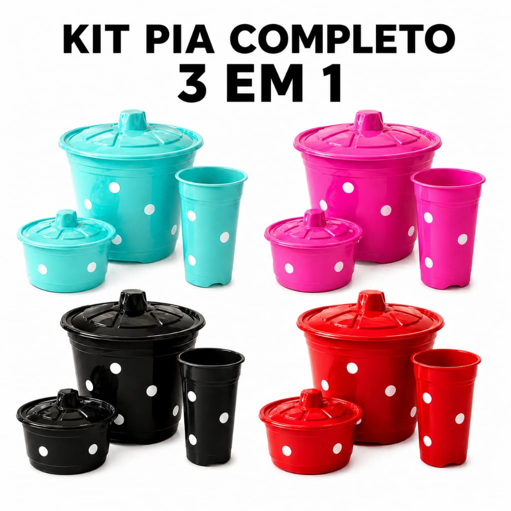 Kit Pia Cozinha Multiúso com Lixeira, Porta Detergente e Porta Bucha