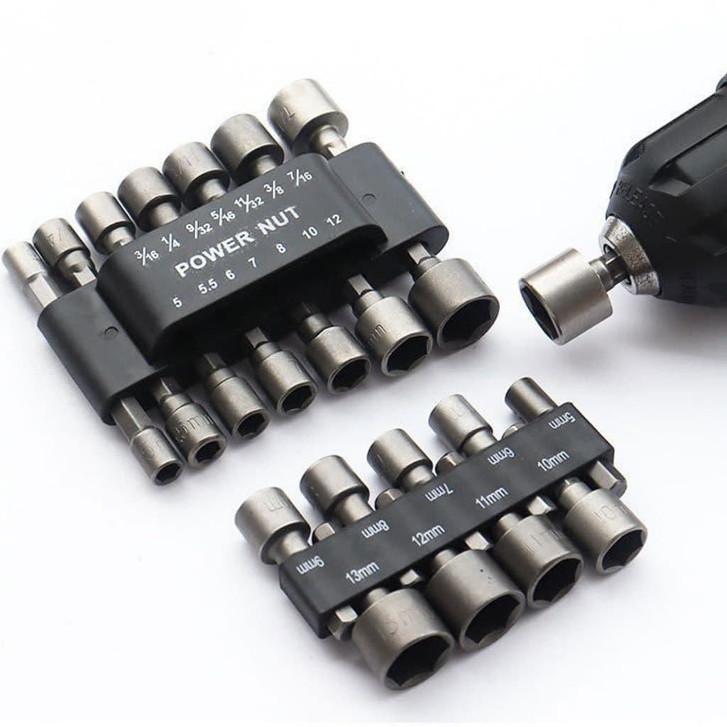 9/14 peças jogo de soquete para parafusadeira 5 A 13mm kit de bits sextavado